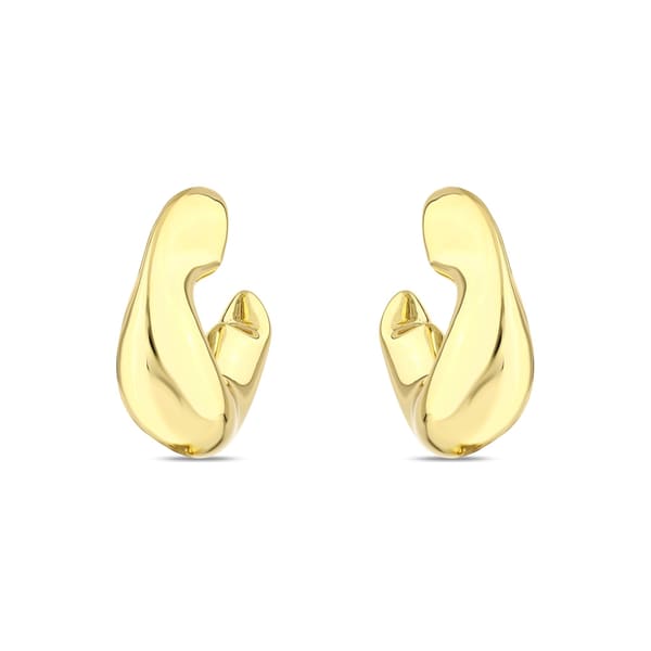 Sun Collection Voluminous Silver Earrings