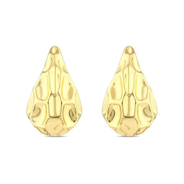 Sun Collection Geo-Drop Silver Earrings