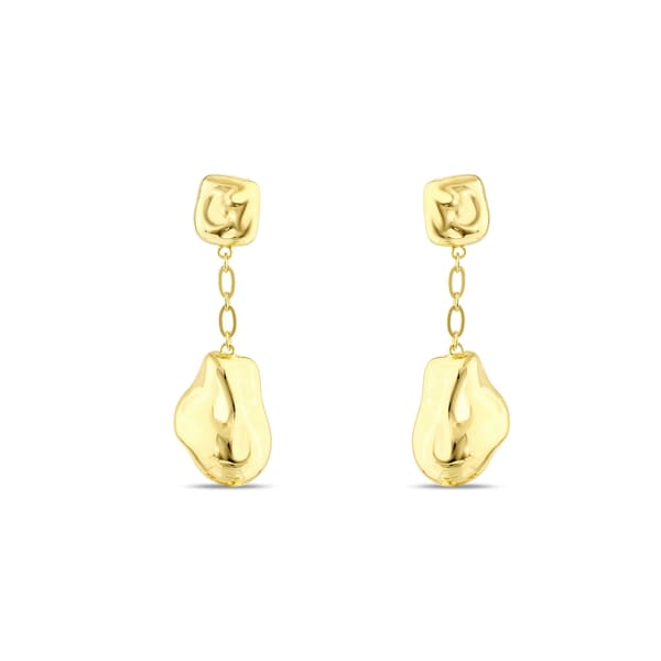 Sun Collection Large Silver Earrings