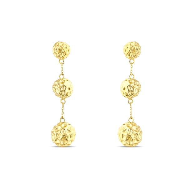 Sun Collection Triple Ball Silver Earring
