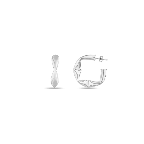 Baguette KE31977-W Silver Earring