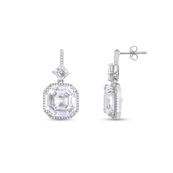Baguette YE22596-W Silver Earrings