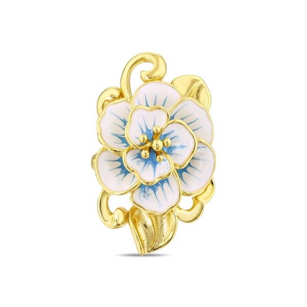 Sun Collection Floral Motif Silver Ring