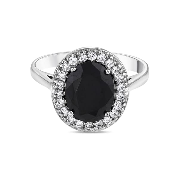 Серебряное кольцо с черным камнем из коллекции Gift